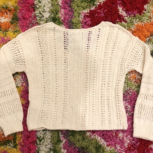 Abercrombie Ivory Knit Sweater - Picture 6 of 8